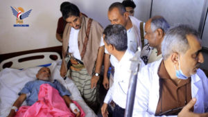 a9fef6159819995320fd02c33d1a5f4d تفقد أحوال جرحى العدوان الصهيوني على مدينة الحديدة